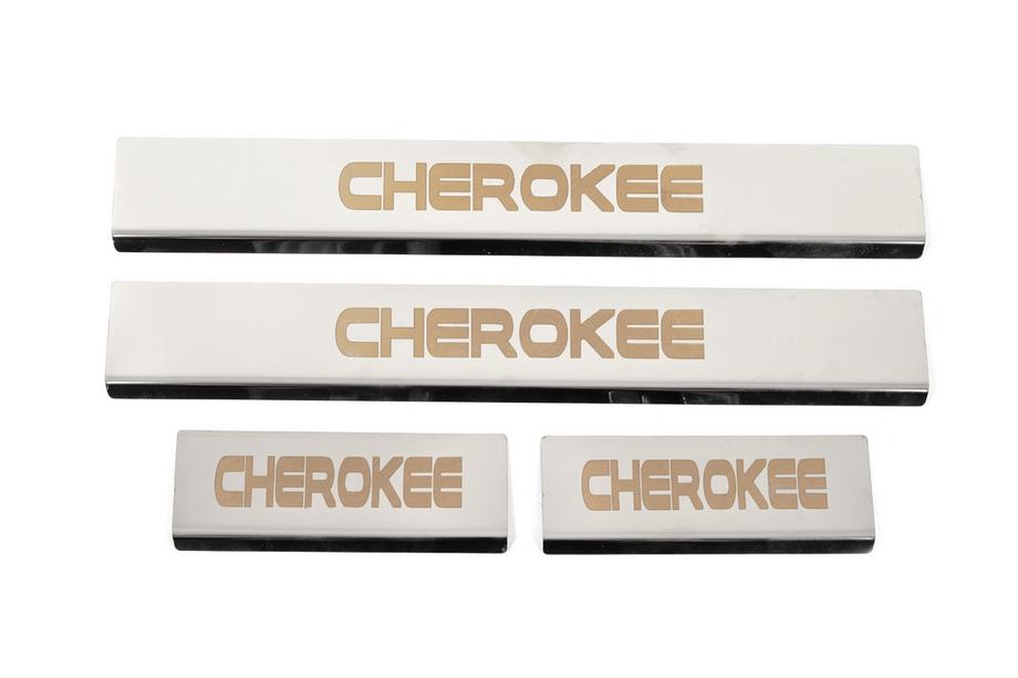 Накладки на пороги V-2 (4 шт, нержавейка) Image