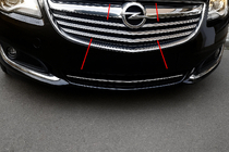 Opel Insignia 2008-2017 гг. Хромированные Накладки на Решетку (2014-2017, Нержавеющая Сталь) фото 1