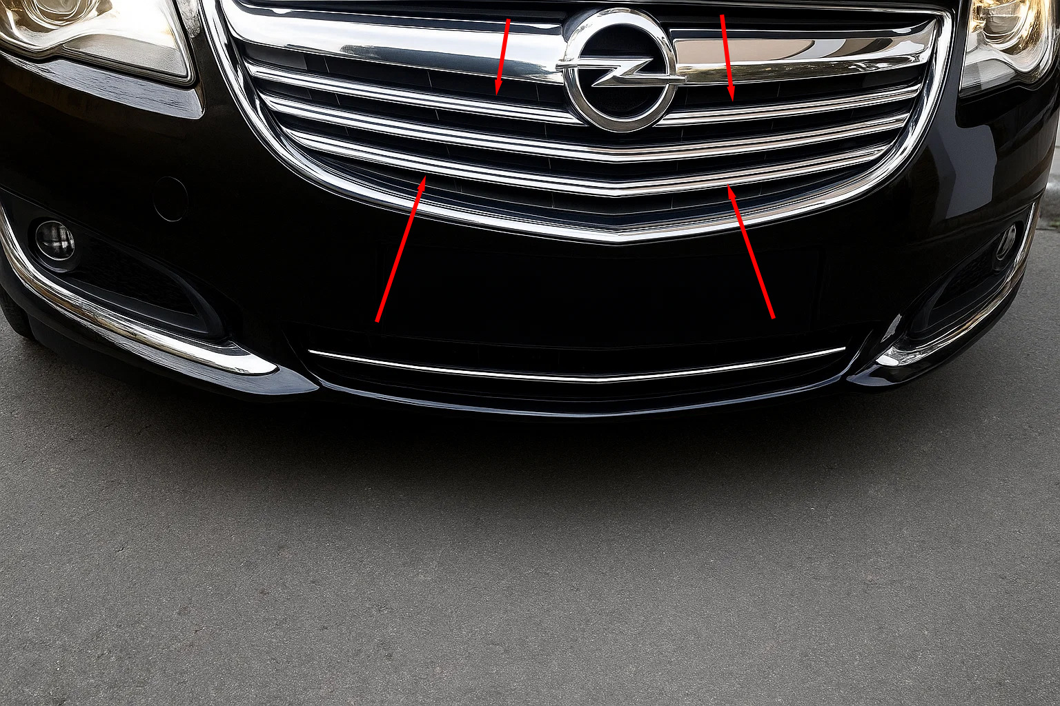 Накладки на решітку (2014-2017, нерж) для Opel Insignia рр