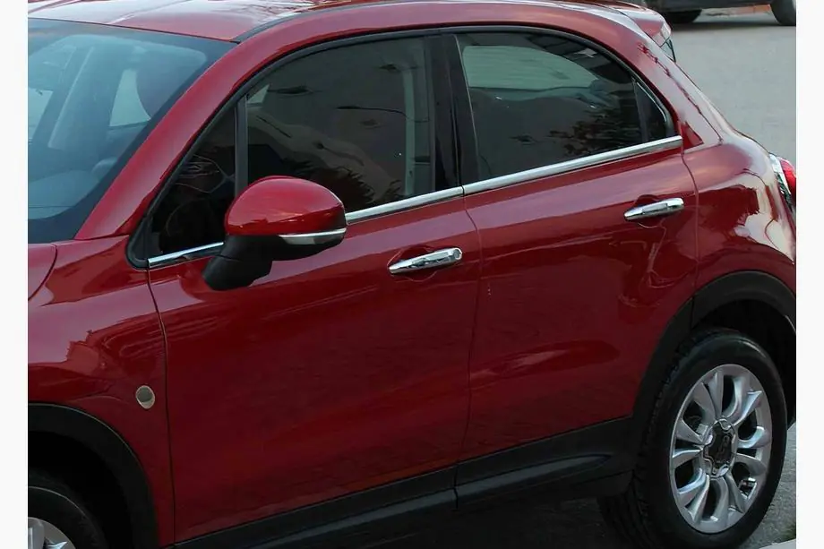 Fiat 500X 2014-2024 гг. Молдинги стекол нержавейка (4 шт.) Image