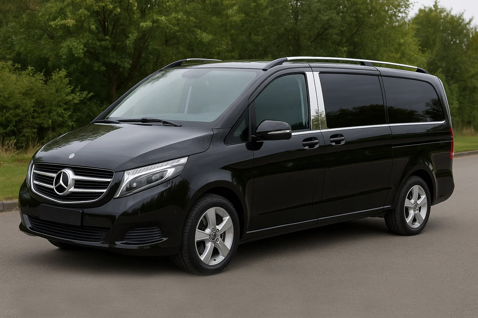 Накладки на дверні стійки (4 шт, нерж) для Mercedes Vito/V-class W447 2014- рр - фото 1
