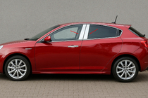Alfa Romeo Giulietta 2010-2020 гг. Накладки на дверные стойки из нержавеющей стали (4 шт) фото 1