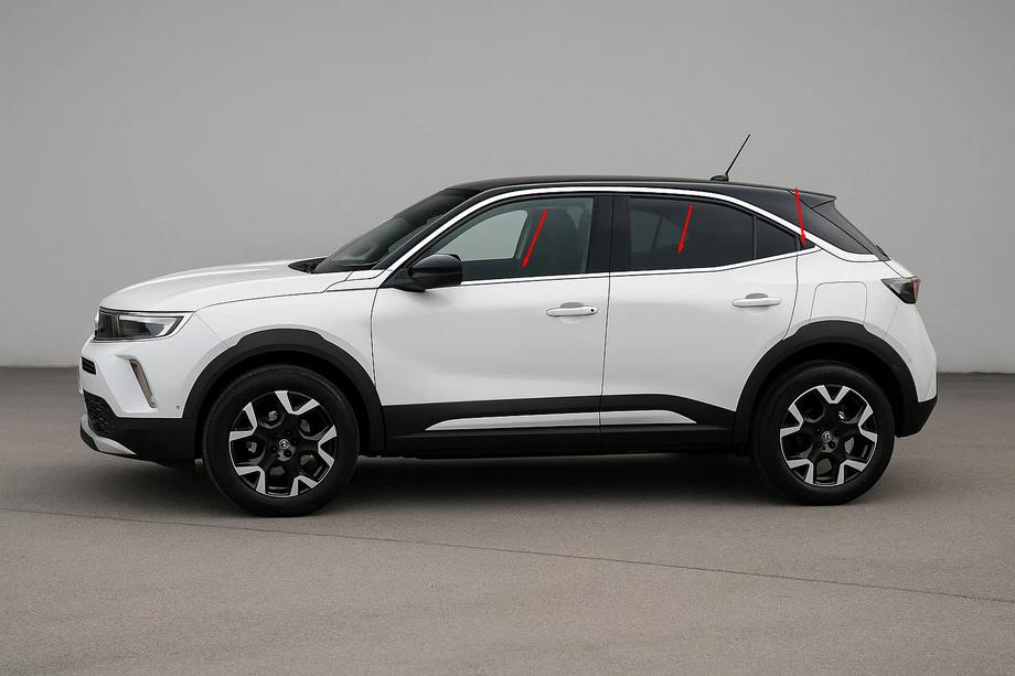 Opel Mokka 2021- гг. Окантовка окон нержавейка (6 шт.) Image