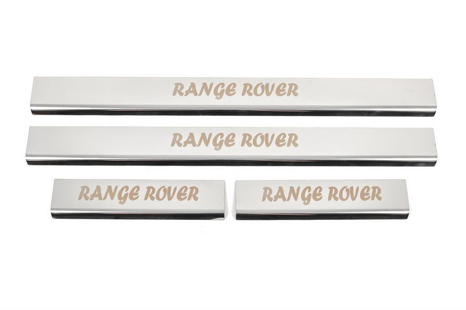 Range Rover III L322 2002-2012 гг. Накладки на пороги Carmos нержавейка 4 шт. Image