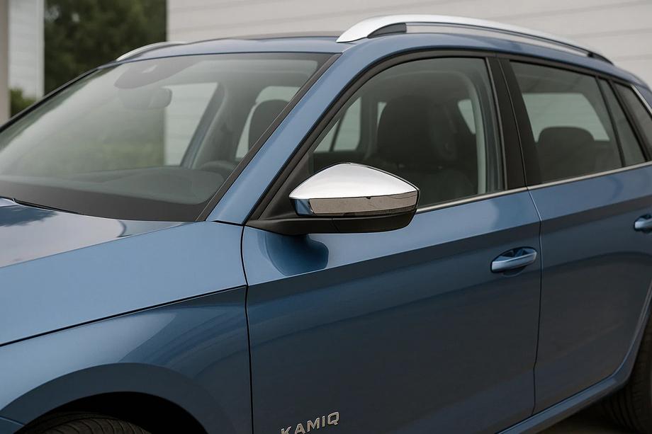Skoda Kamiq 2019- гг. Накладки на Зеркала (2 шт, Нержавейка) Carmos Image