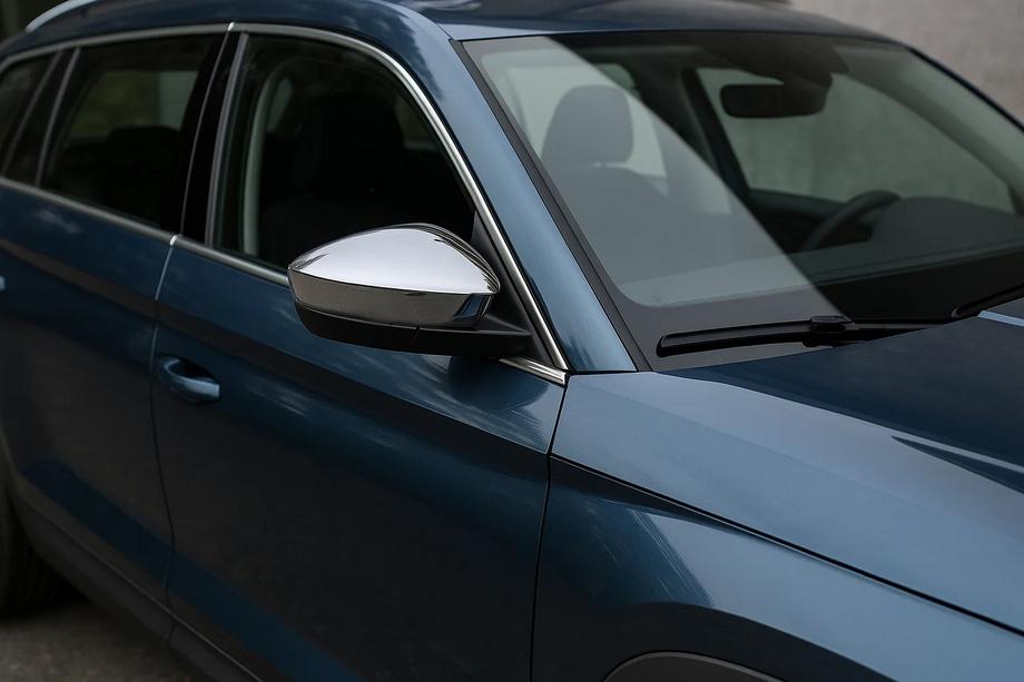 Skoda Kodiaq 2016-2023 гг. Накладки на Зеркала (2 шт, Нержавейка) Carmos Фото 1