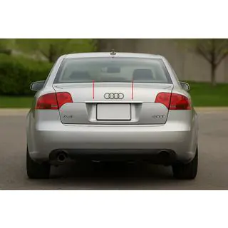 Накладка над номером (Carmos нержавейка) V-2 Audi A4 B7 2004-2008 гг. фото 1
