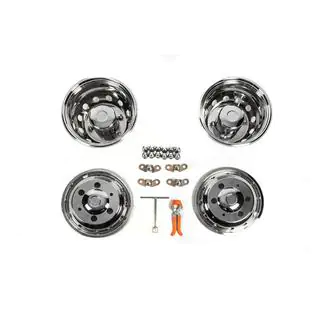 Колпаки из нержавеющей стали OEM (2-кольцевые, 4 шт) фото 1