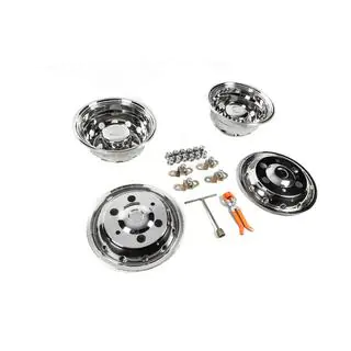 Колпаки из нержавеющей стали OEM (2-кольцевые, 4 шт) фото 3