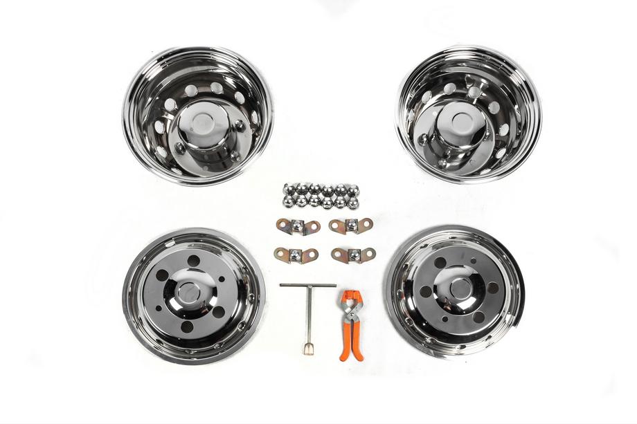 Колпаки из нержавеющей стали OEM (2-кольцевые, 4 шт) Image Колпаки из нержавеющей стали OEM (2-кольцевые, 4 шт) Image