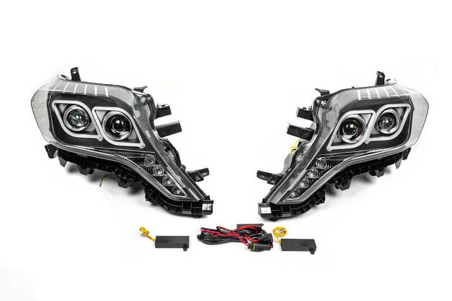 Toyota Land Cruiser Prado 150 2009-2023 гг. Передние фары FullLED (2013-2017, комплект 2 шт.) Image