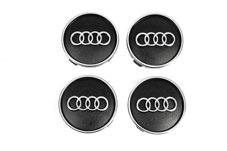 Audi Черные колпачки на диски au5955 (59мм x 55мм, 4 шт) Фото 1