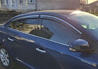 Ветровики с хромированным молдингом (4 шт, Niken) фото 5