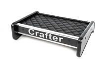 Volkswagen Crafter 2016- гг. Полка на панель (Черная с черной строчкой) фото 3