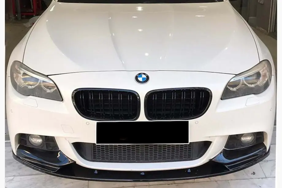 BMW 5 серия F10/F11 2010–2016 гг. Передний спойлер DPT Lip V-2 (для M-Performance, черный глянец)