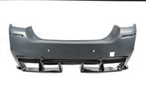 BMW 5 серия F10/F11 2010–2016 гг. Задний диффузор DPT V-1 (для M-Performance, Черный Глянец) фото 3