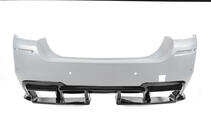 BMW 5 серия F10/F11 2010–2016 гг. Задний диффузор DPT V-1 (для M-Performance, Черный Глянец) фото 4