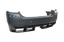 BMW 5 серия F10/F11 2010–2016 гг. Задний диффузор DPT V-1 (для M-Performance, Черный Глянец) фото 15