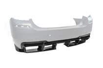 BMW 5 серия F10/F11 2010–2016 гг. Задний диффузор DPT V-1 (для M-Performance, Черный Глянец) фото 16