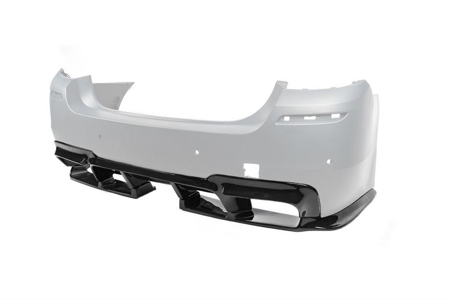 BMW 5 серия F10/F11 2010–2016 гг. Задний диффузор DPT V-1 (для M-Performance, Черный Глянец) Фото 14