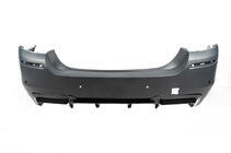 BMW 5 серия F10/F11 2010–2016 гг. Задний диффузор DPT V-2 (для M-Performance, Черный Глянец) фото 15