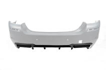BMW 5 серия F10/F11 2010–2016 гг. Задний диффузор DPT V-2 (для M-Performance, Черный Глянец) фото 11