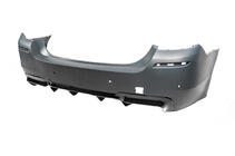 BMW 5 серия F10/F11 2010–2016 гг. Задний диффузор DPT V-2 (для M-Performance, Черный Глянец) фото 12