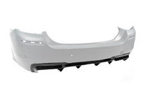 BMW 5 серия F10/F11 2010–2016 гг. Задний диффузор DPT V-2 (для M-Performance, Черный Глянец) фото 2