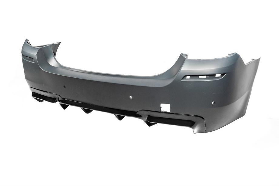 BMW 5 серия F10/F11 2010–2016 гг. Задний диффузор DPT V-2 (для M-Performance, Черный Глянец) Фото 12
