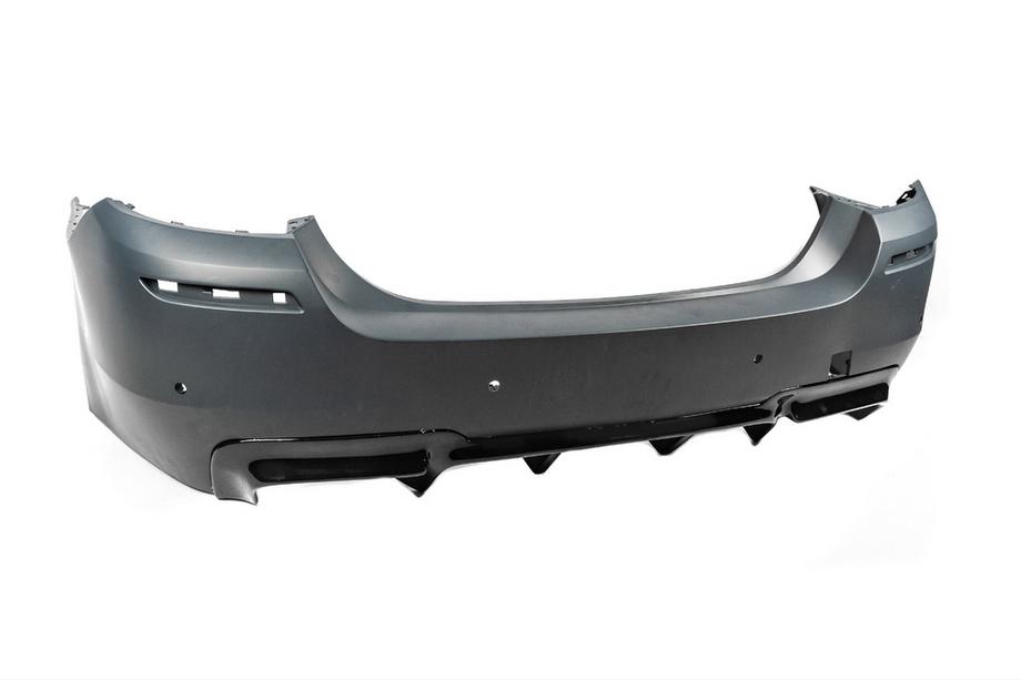 BMW 5 серия F10/F11 2010–2016 гг. Задний диффузор DPT V-2 (для M-Performance, Черный Глянец) Фото 6