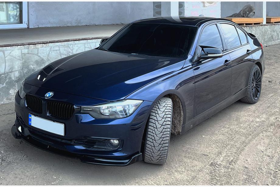 BMW 3 серия F30/F31 2012-2019 гг. Накладка на передний бампер DPT Lip для стоковой версии (2015-2018, черный глянец) Фото 4