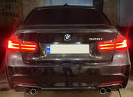 BMW 3 серия F30/F31 2012-2019 гг. Задний диффузор DPT V-3 (для M Performance, Черный Глянец) фото 3