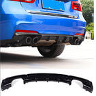 BMW 3 серия F30/F31 2012-2019 гг. Задний диффузор DPT V-3 (для M Performance, Черный Глянец) фото 4