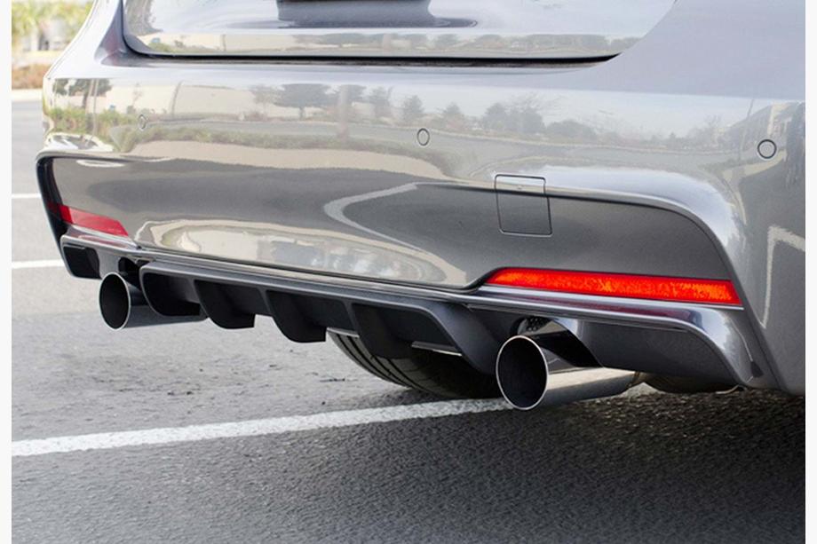 BMW 3 серия F30/F31 2012-2019 гг. Задний диффузор DPT V-4 (для M Performance, Черный Глянец) Фото 3
