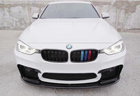 BMW 3 серия F30/F31 2012-2019 гг. Передний Лип-спойлер DPT V-1 (Для M3, Черный Глянец) фото 1