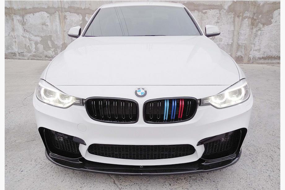 BMW 3 серия F30/F31 2012-2019 гг. Передний Лип-спойлер DPT V-1 (Для M3, Черный Глянец) Image