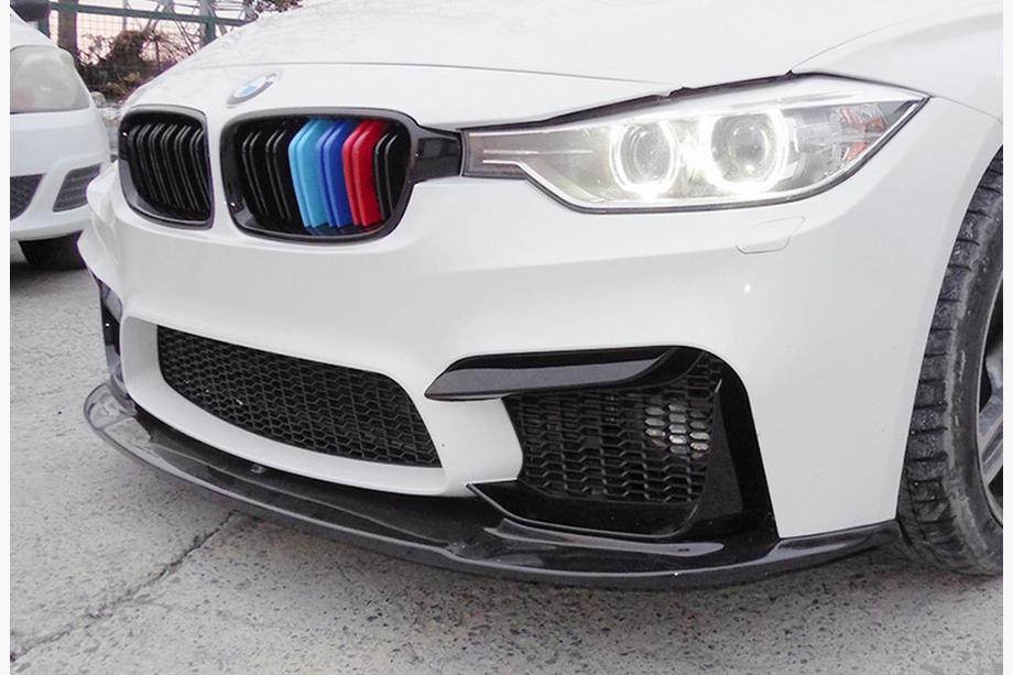 BMW 3 серия F30/F31 2012-2019 гг. Передний Лип-спойлер DPT V-1 (Для M3, Черный Глянец) Фото 5