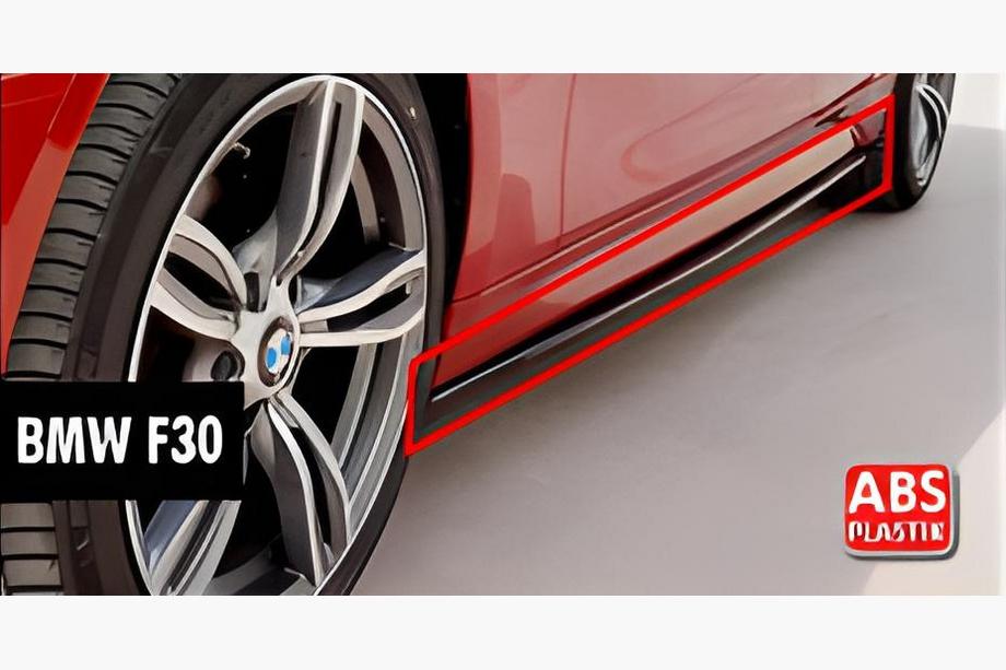 BMW 3 серия F30/F31 2012-2019 гг. Накладки на пороги DPT V-1 (для порогов M-Sport, черный глянец) Фото 1