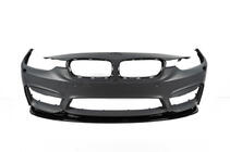 BMW 3 серия F30/F31 2012-2019 гг. Передняя Губа Бампера DPT Lip V-2 (Для M3, Черный Глянец) фото 8
