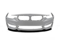 BMW 3 серия F30/F31 2012-2019 гг. Передняя Губа Бампера DPT Lip V-2 (Для M3, Черный Глянец) фото 2