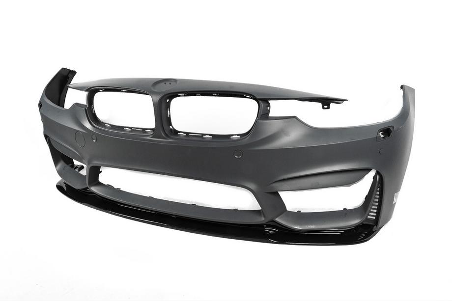 BMW 3 серия F30/F31 2012-2019 гг. Передняя Губа Бампера DPT Lip V-2 (Для M3, Черный Глянец) Фото 14