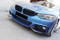 BMW 4 серия F32/F33/F36 2012-2020 гг. Накладка на передний бампер DPT Flap V-1 (для M-Technic, черный глянец) фото 3