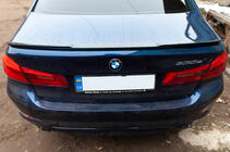 BMW 5 серия G30/G31 2017-2023 гг. Спойлер M4-Style (Черный Глянец) фото 12