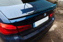 BMW 5 серия G30/G31 2017-2023 гг. Спойлер M4-Style (Черный Глянец) фото 10