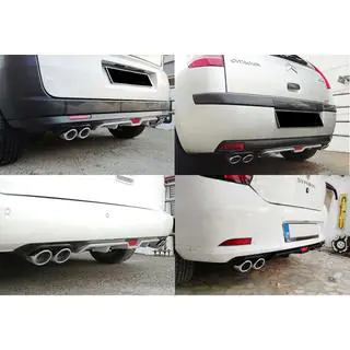 Универсальный Задний Диффузор DPT V-6 (Серый+Черный Глянец) фото 2