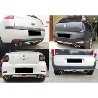Универсальный Задний Диффузор DPT V-6 (Серый+Черный Глянец) фото 1
