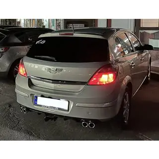Универсальный задний диффузор DPT V-7 (ABS) (чёрный матовый) фото 3