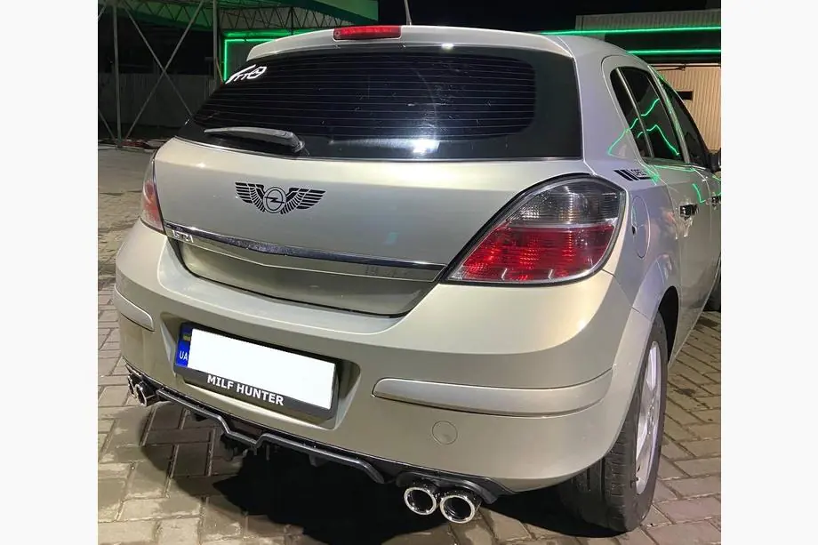 Универсальный задний диффузор DPT V-7 (ABS) (чёрный матовый) Фото 2