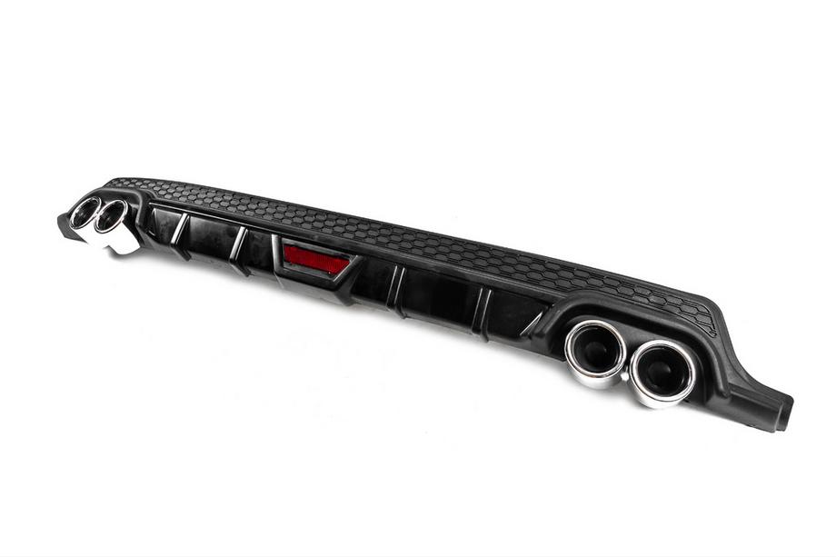Универсальный задний диффузор DPT V-9 (ABS) (черный матовый) Фото 4
