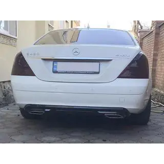 Универсальный Задний Диффузор DPT Sport V-1 (Серый+Черный Глянец) фото 2